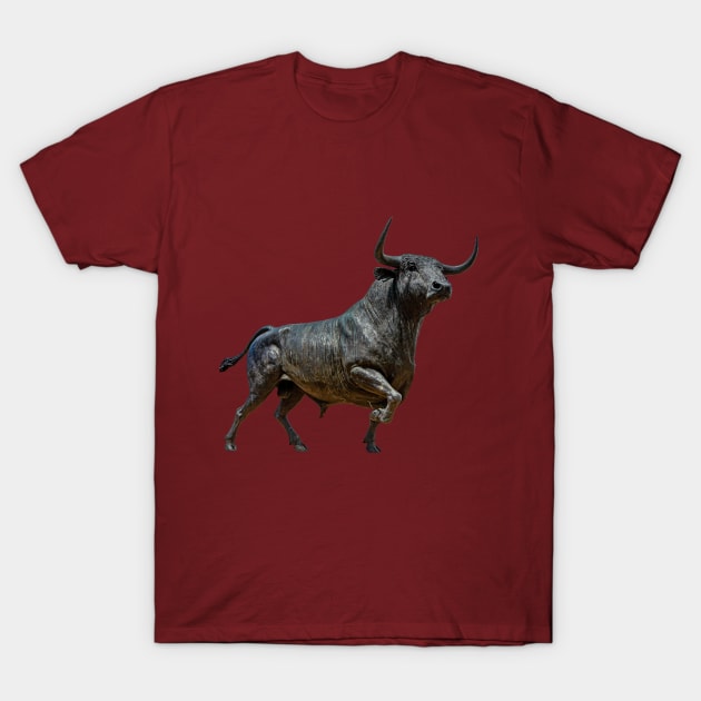 Prancing Bull Statue T-Shirt by dalyndigaital2@gmail.com